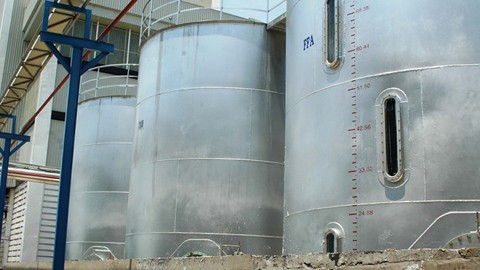The huge fish-oil tanks where six people died of suffocation The huge fish-oil tanks where six people died of suffocation